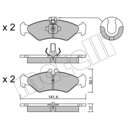METELLI 22-0571-0 Brzdové destičky
