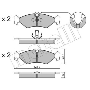 METELLI 22-0571-1 Pastillas de freno