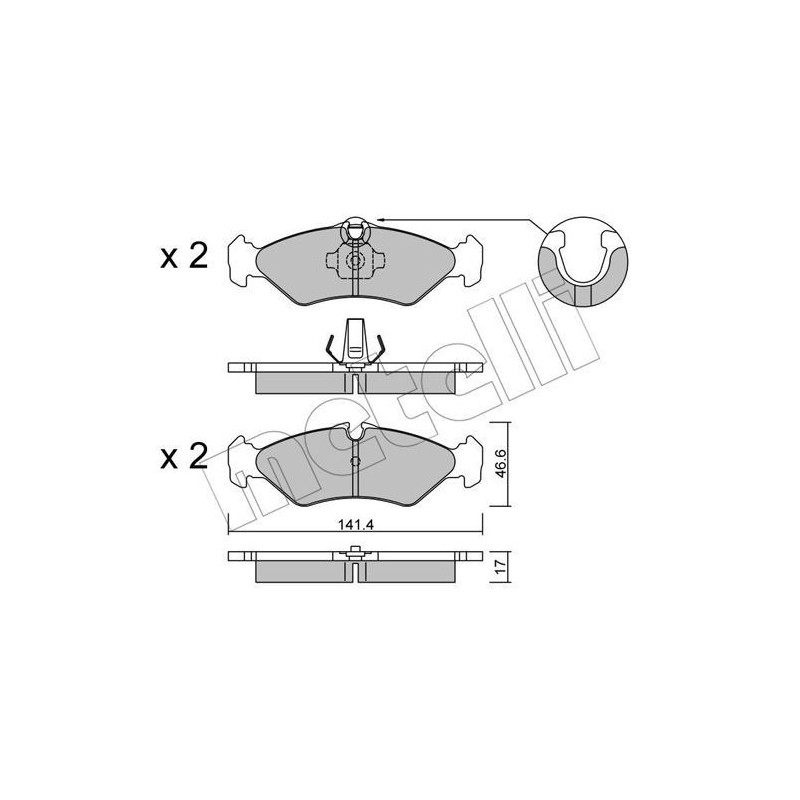 METELLI 22-0571-1 Brzdové platničky