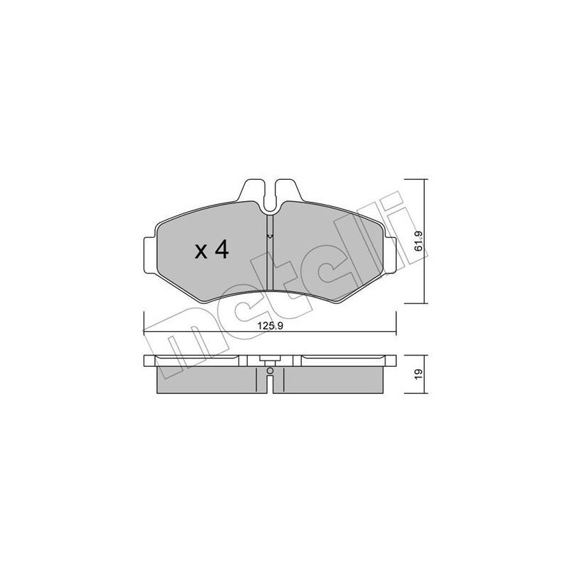 METELLI 22-0572-0 Plaquettes de frein Arrière pour