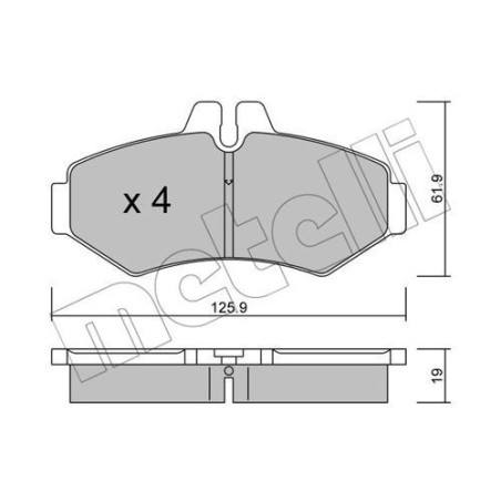 METELLI 22-0572-0 Plaquettes de frein Arrière pour
