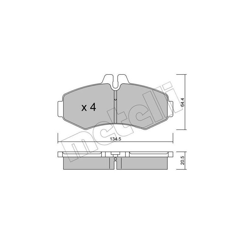 METELLI 22-0573-0 Brzdové platničky Predné pre