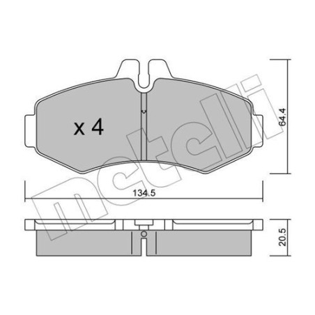 METELLI 22-0573-0 Klocki hamulcowe Przód dla