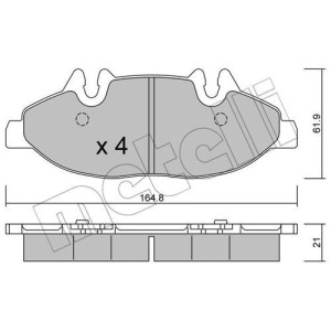 METELLI 22-0575-0 Brzdové platničky Predné pre