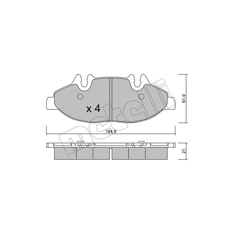 METELLI 22-0575-0 Brake Pads Set Front for