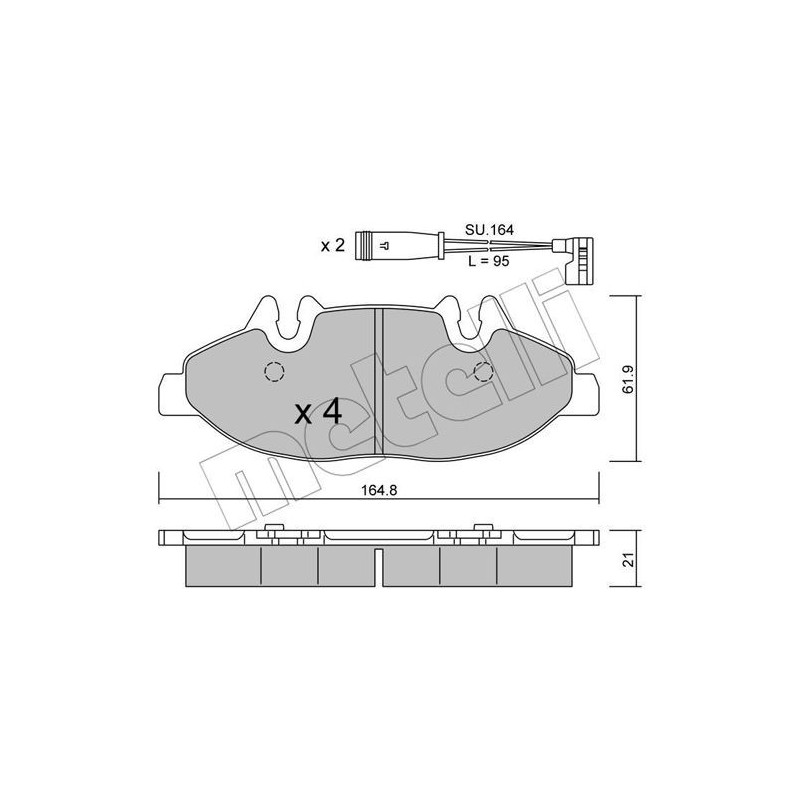 METELLI 22-0575-0K Brake Pads Set Front for