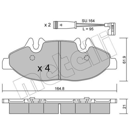 METELLI 22-0575-0K Brake Pads Set Front for