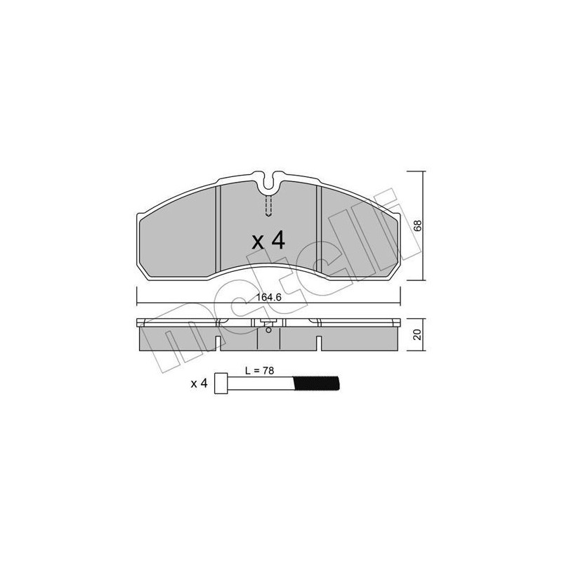 METELLI 22-0578-5 Plaquettes de frein Avant pour