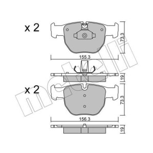 METELLI 22-0598-0 Pastiglie freno Anteriore per