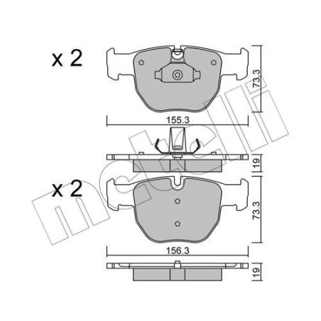 METELLI 22-0598-0 Bremsbeläge Vorne für