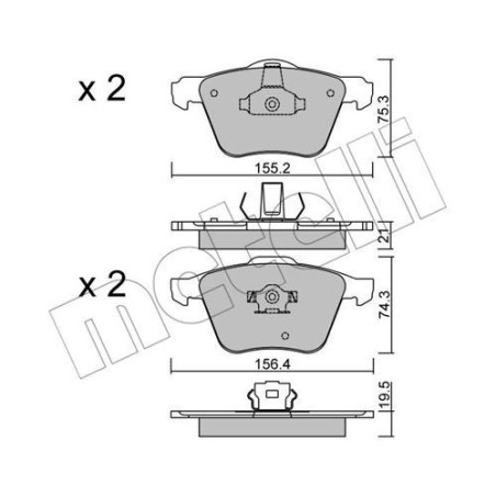 METELLI 22-0599-0 Pastiglie freno Anteriore per