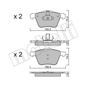 METELLI 22-0599-1 Pastiglie freno