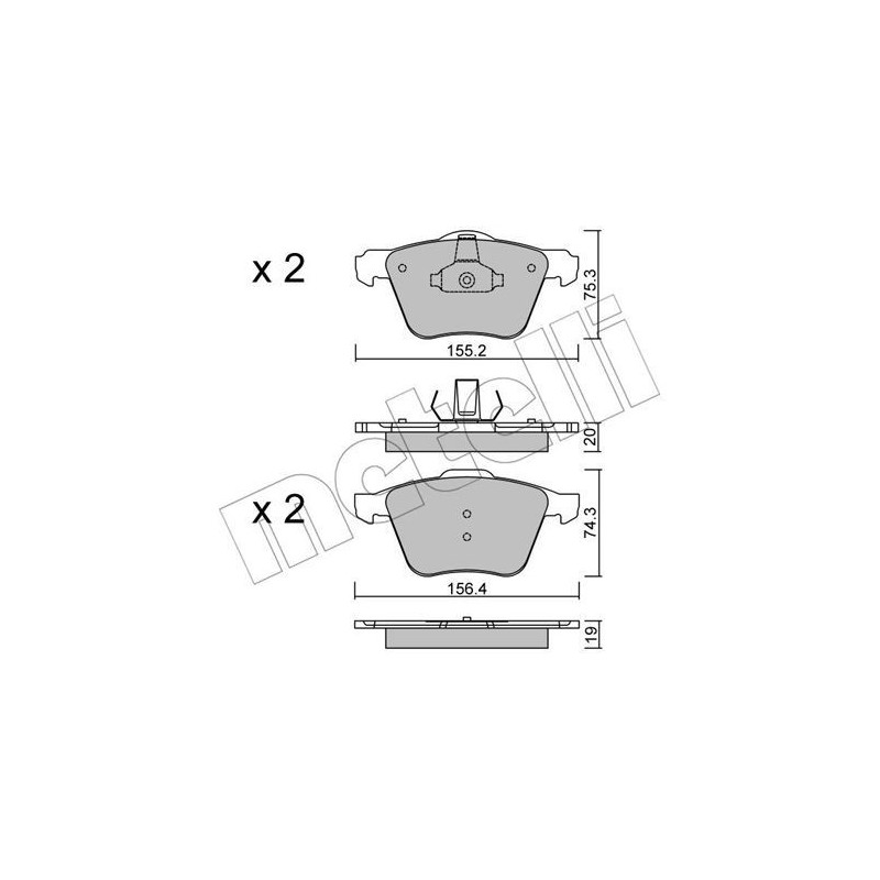 METELLI 22-0599-1 Plaquettes de frein