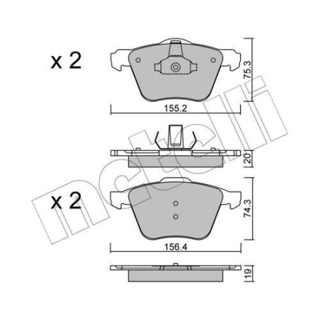 METELLI 22-0599-1 Brzdové platničky