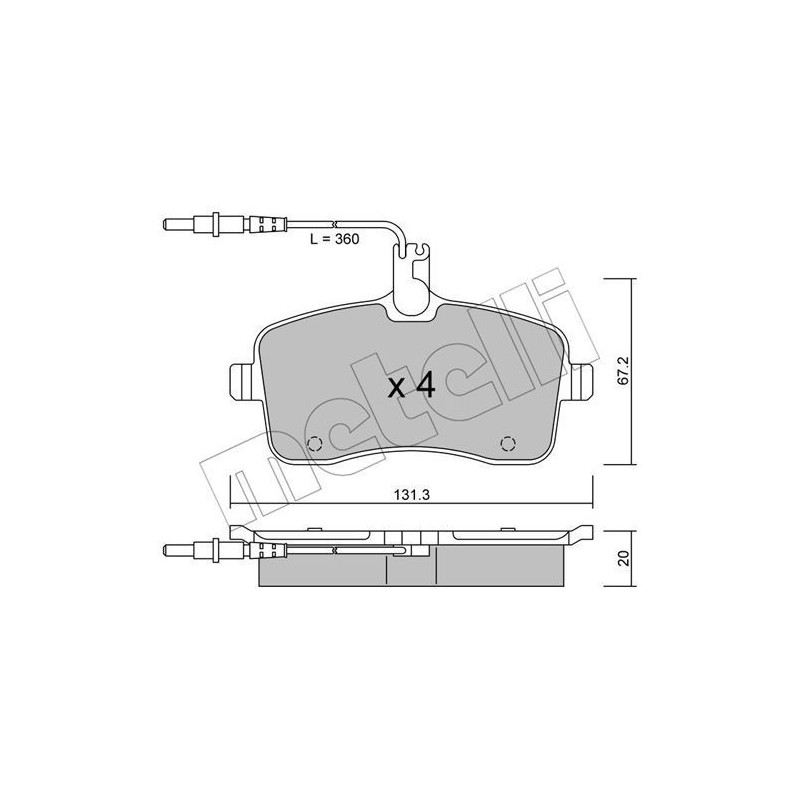 METELLI 22-0600-0 Bremsbeläge Vorne für