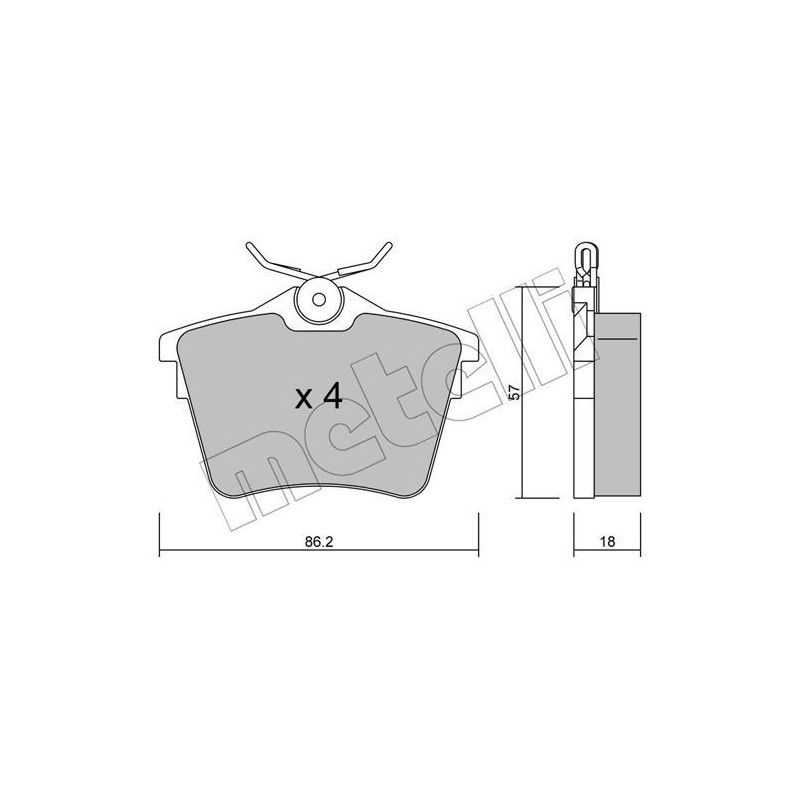 METELLI 22-0602-0 Brake Pads Set Rear for