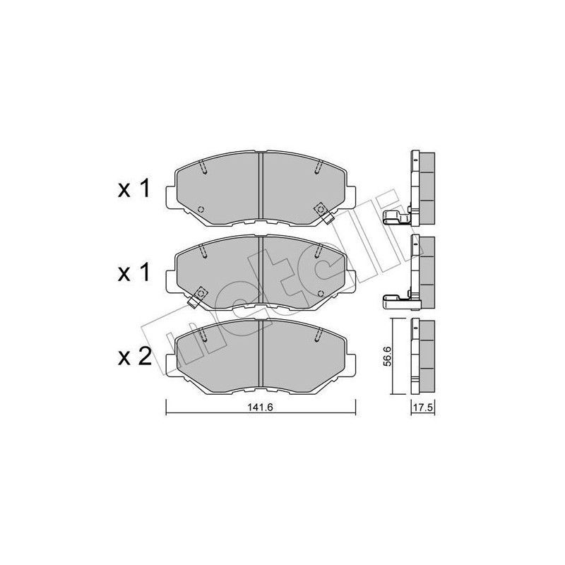 METELLI 22-0606-0 Plaquettes de frein