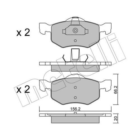 METELLI 22-0609-0 Brzdové destičky