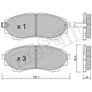 METELLI 22-0610-0 Brzdové platničky Predné pre