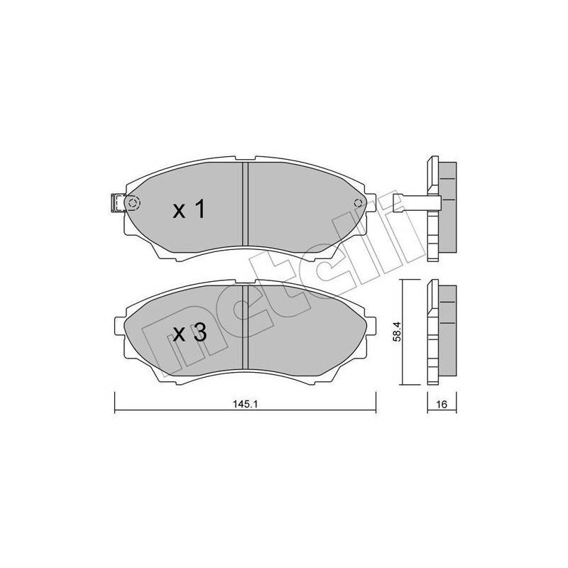METELLI 22-0610-0 Klocki hamulcowe Przód dla
