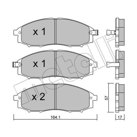 METELLI 22-0611-0 Brzdové destičky