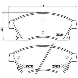 BREMBO P 59 076 Pastillas de freno delantero para Astra Cruze Aveo Zafira