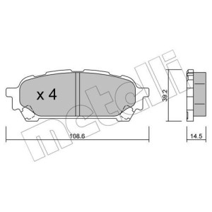 METELLI 22-0613-0 Brzdové platničky Zadné pre