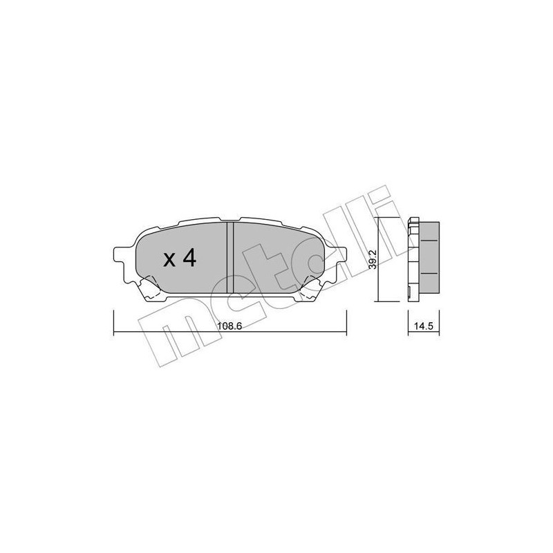 METELLI 22-0613-0 Plaquettes de frein Arrière pour