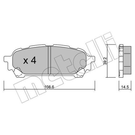 METELLI 22-0613-0 Bremsbeläge Hinten für