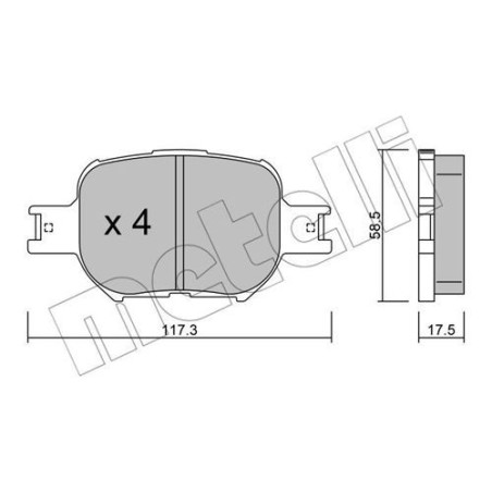 METELLI 22-0614-0 Klocki hamulcowe