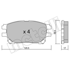 METELLI 22-0615-0 Pastiglie freno Anteriore per