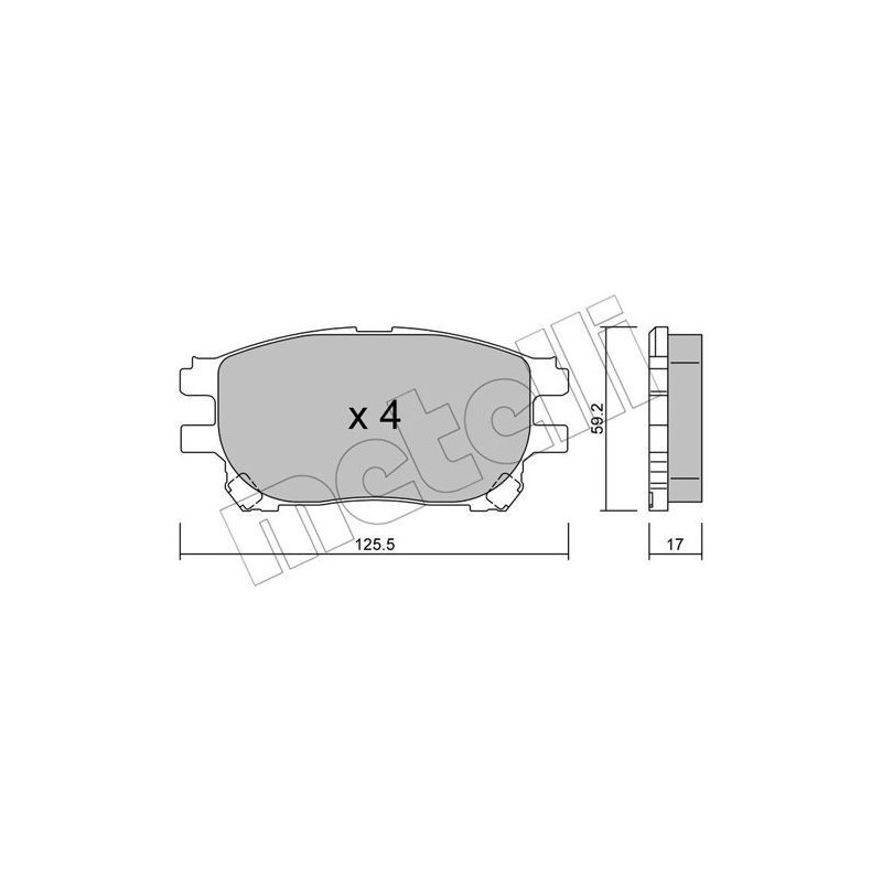 METELLI 22-0615-0 Brzdové destičky Přední pro
