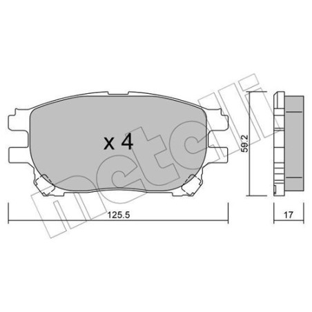 METELLI 22-0615-0 Brzdové destičky Přední pro