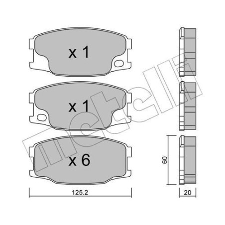 METELLI 22-0622-0 Brake Pads Set