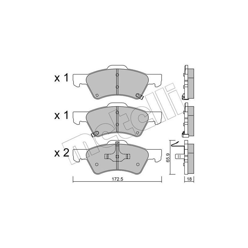 METELLI 22-0623-0 Brake Pads Set