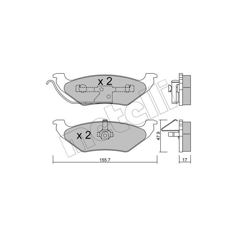 METELLI 22-0624-0 Plaquettes de frein