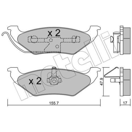 METELLI 22-0624-0 Bremsbeläge