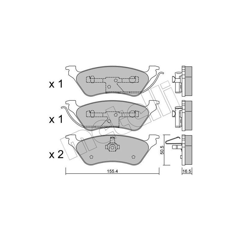 METELLI 22-0625-0 Pastillas de freno