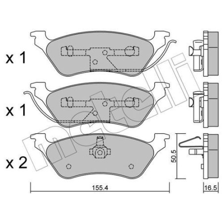 METELLI 22-0625-0 Pastillas de freno