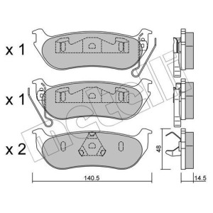 METELLI 22-0627-0 Klocki hamulcowe