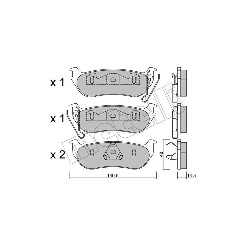 METELLI 22-0627-0 Brzdové destičky