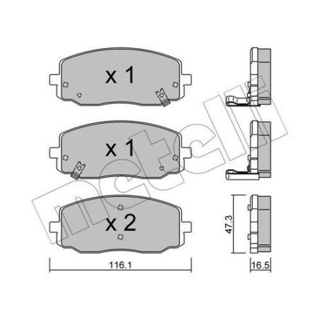 METELLI 22-0629-0 Brake Pads Set
