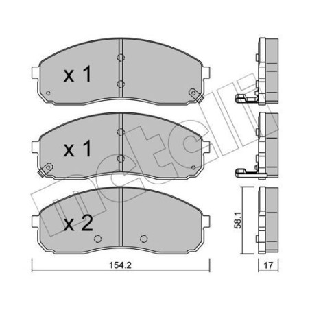 METELLI 22-0631-0 Brzdové platničky