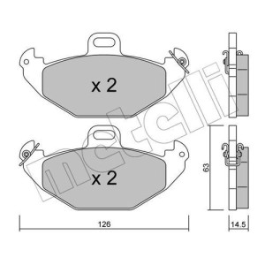 METELLI 22-0634-0 Plaquettes de frein Arrière pour