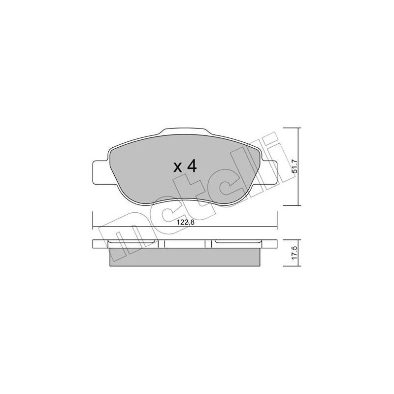METELLI 22-0638-0 Plaquettes de frein Avant pour