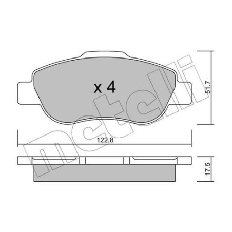 METELLI 22-0638-0 Brzdové platničky Predné pre