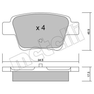 METELLI 22-0639-0 Klocki hamulcowe