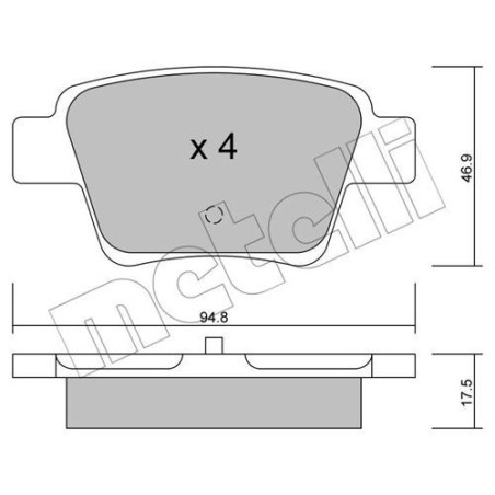 METELLI 22-0639-0 Brzdové platničky