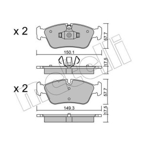 METELLI 22-0640-0 Bremsbeläge Vorne für