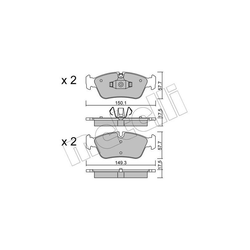 METELLI 22-0640-0 Brake Pads Set Front for